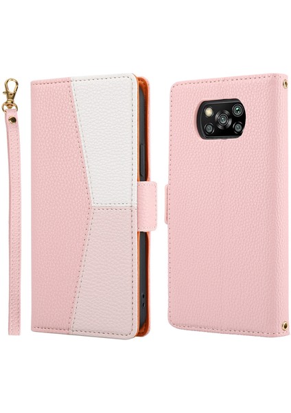 Ekleme Tasarım Litchi Doku Deri Deri Şok Geçirmez Cüzdan Xiaomi Için Kayış ile Stand Flip Kapak (Yurt Dışından)