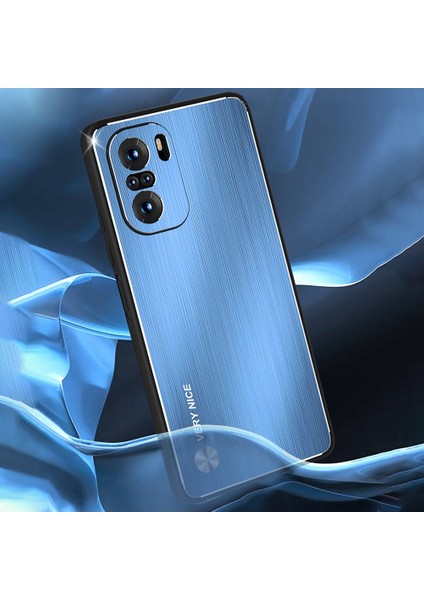 Xiaomi Redmi K40/K40 Pro/poco F3/mi 11I Için Fırçalanmış Telefon Kasası, Tpu Çerçeve Alüminyum Alaşım Geri Toz Geçirmez Kapak Mavisi (Yurt Dışından)