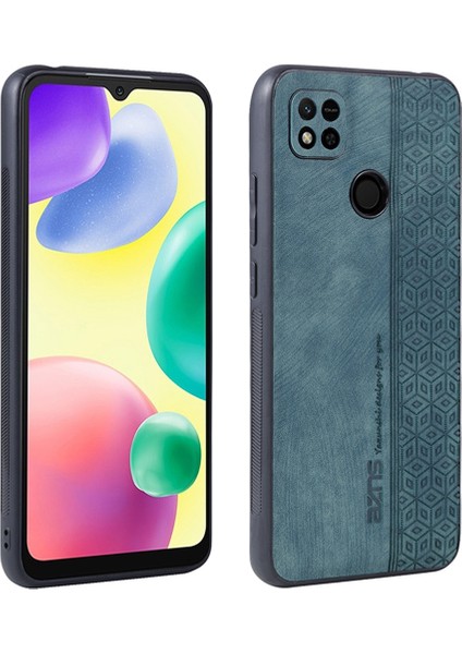 Xiaomi Için Redmi 10A/REDMI 9c/redmi 9c Nfc Pu Deri Kaplamalı Tpu Kılıf Önleyici Baskılı Desenli Desen Telefon Kapak Yeşili (Yurt Dışından)