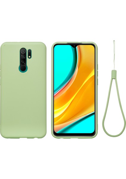 Xiaomi Redmi 9-Yeşil Için Sıvı Silikon Telefon Kapak Kılıfı (Yurt Dışından)