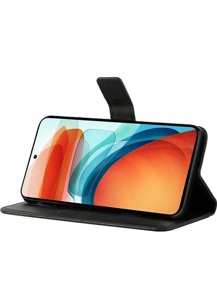 Stripe Deri Telefon Kasası Düz Renk Manyetik Toka Şok Geçirmez Cüzdan Telefon Kabuğu Xiaomi Redmi Note 10 Pro 5g/poco X3 Gt 5g-Black (Yurt Dışından) fırsatları