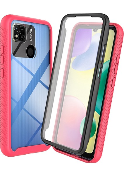 Pc+Tpu Xiaomi Redmi 9c/9c NFC/10A Için Hibrit Kılıf, Tam Kapsam Pet Ekranı Koruyucu Pink ile 3'ü Şok Geçirmez Telefon Kabuğu (Yurt Dışından)
