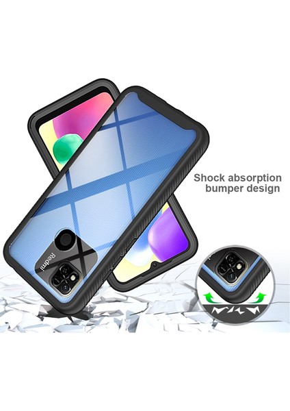 Pc+Tpu Xiaomi Redmi 9c/9c NFC/10A Için Hibrit Kılıf, Tam Kapsam Pet Ekranı Koruyucu Pink ile 3'ü Şok Geçirmez Telefon Kabuğu (Yurt Dışından)