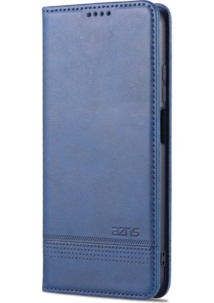 Dayanıklı Cüzdan Tasarım Pu Deri Deri Şok Geçirmez Telefon Kapak Kılıfı Xiaomi Redmi 10 4g (2021)/REDMI 10 2022 4g/redmi Note 11 4g (Mediatek)/redmi 10 Prime-Blue (Yurt Dışından) fiyatları