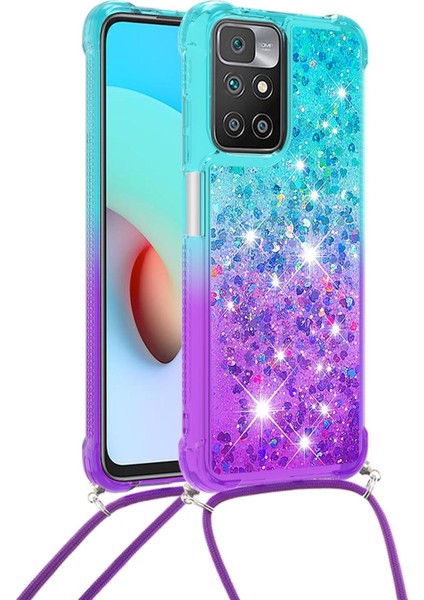 Gradyan Quicksand Serisi Glitter Akan Sıvı Yumuşak Tpu Tampon Yastık Koruyucu Telefon Kılıfı Xiaomi Redmi 10/redmi 10/redmi Not 11 (Mediatek)/redmi 10 Prime-Blue/mor (Yurt Dışından) fiyatları
