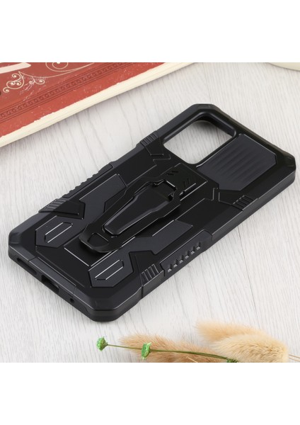 Pc+Tpu Telefon Koruyucu Kılıf Xiaomi Redmi Için Dahili Manyetik Absorbed Metal Plaka Arka Klip Kickstand Tasarım Hibrit Kapak ile Not 11 4g (Mediatek)/redmi 10 4g ()/redmi 10 4g-Black (Yurt Dışından) fırsatları