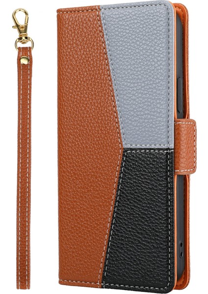 Ekleme Tasarım Litchi Doku Deri Deri Şok Geçirmez Cüzdan Xiaomi Için Kayış ile Stand Flip Kapak (Yurt Dışından)