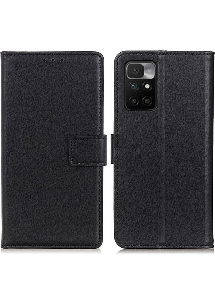 Sıralamaya Dayanıklı Manyetik Toka Deri Telefon Kılıfı Xiaomi Redmi Not 11 4g (Mediatek)/redmi 10 4g/redmi 10 2022 4g/10 Prime-Black (Yurt Dışından)