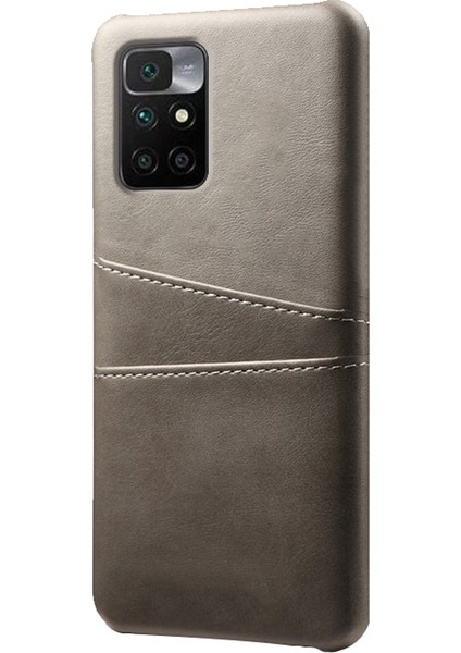 Şık Hafif Pu Deri+Pc Combo Xiaomi Redmi Için Çift Arka Kart Yuvalı Sert Kapak Not 11 4g (Mediatek)/10 4g (2021)/10 2022 4g-Grey (Yurt Dışından) fiyatları