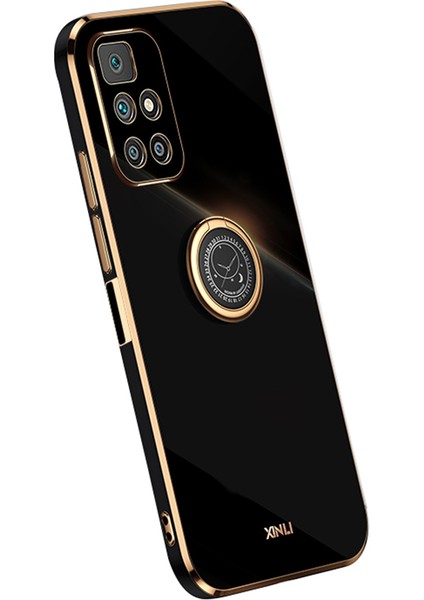 Xiaomi Için Xinli Redmi 10 4g (2021)/REDMI 10 2022 4g/redmi 10 Prime/redmi Not 11 4g (Mediatek) Ring Tutucu Tpu Telefon Kılıfı Kapak Black (Yurt Dışından)