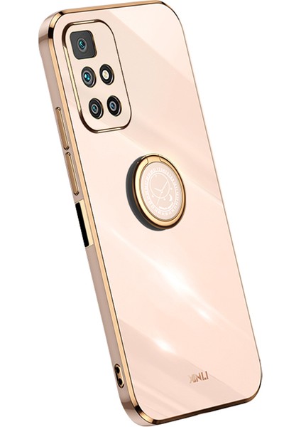 Xiaomi Için Xinli Redmi 10 4g (2021)/REDMI 10 2022 4g/redmi 10 Prime/redmi Not 11 4g (Mediatek) Ring Tutucu Kickstand Tpu Telefon Kılıfı Kapak Pembe (Yurt Dışından)
