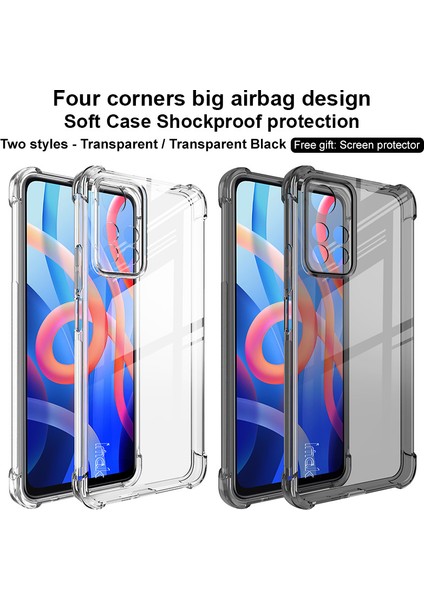 Dört Köşe Hava Yastığı Şok Geçirmez Şeffaf Tpu Telefon Kasası, Ekran Koruyucusu Olan Xiaomi Redmi Note 11 Pro+ 5g/redmi Note 11 Pro 5g (Çin) (Mediatek) -Transparent (Yurt Dışından) fiyatları