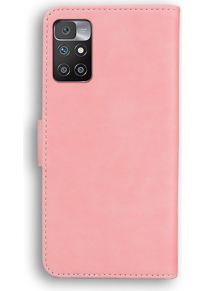 Stand Folio Kasası Yumuşak Pu Deri Cüzdan Xiaomi Için Manyetik Kapama Koruyucu Kapak Xiaomi Redmi 10 4g (2021)/10 Prime/10 2022 4g/not 11 4g (Mediatek) -Pink (Yurt Dışından) modelleri