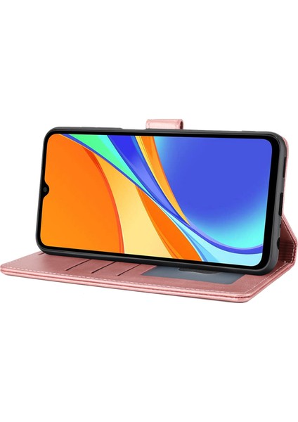 Xiaomi Için Redmi 10A 4g/9c 4g/9c Nfc 4g Her Şey Dahil Koruma Ekleme Deri Telefon Kılıfı Stand Stand Fonksiyon Manyetik Kabuk-Pembe (Yurt Dışından)