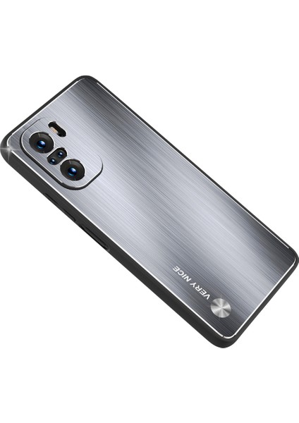 Xiaomi Redmi K40/K40 Pro/poco F3/mi 11I Için Fırçalanmış Telefon Kasası, Tpu Çerçeve Alüminyum Alaşım Geri Toz Geçirmez Kapak Silver (Yurt Dışından)