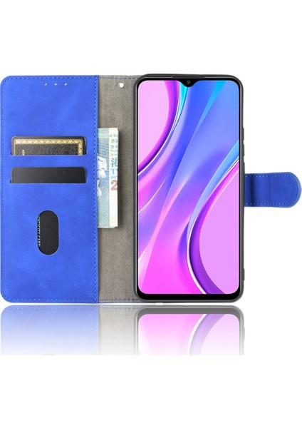 Xiaomi Redmi 9-Blue Için Cilt Touch Cüzdan Deri Deri Flip Shell (Yurt Dışından) fırsatları