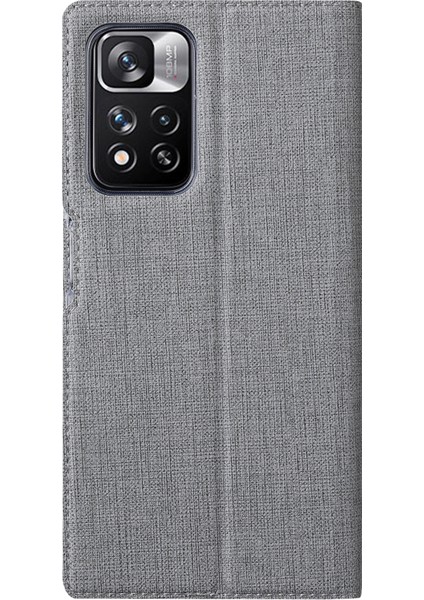 Flip Telefon Kılıfı Dokulu Pu Deri Stand Xiaomi Redmi Için Otomatik Manyetik Kapalı Telefon Kapağı Not 11 Pro+ 5g/redmi Note 11 Pro 5g (Çin) (Mediatek) -Grey (Yurt Dışından) fırsatları