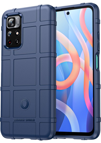 Xiaomi Redmi Için Not 11 5g (Çin) (Mediatek)/not 11T 5g/not 11S 5g Şık Sağlam Kare Izgara Tasarım Kaldırılmış Tpu Şok Geçirmez (Yurt Dışından)
