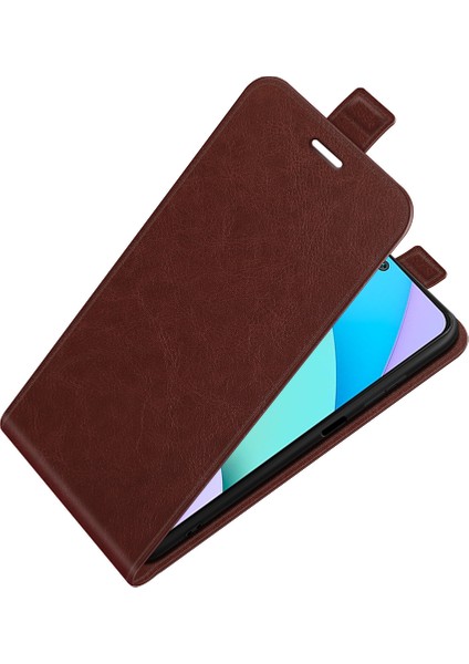 Xiaomi Redmi Için Tek Kartlı Tutucu ile Dikey Flip Screas Dayanıklı Çılgın At Deri Kılıfı 10-Brown (Yurt Dışından) fırsatları