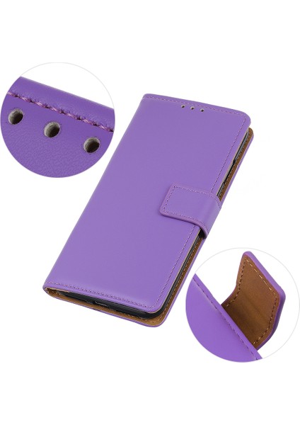 Xiaomi Için Poco X3/poco X3 Nfc Cüzdan Telefon Kılıfı Şok Geçirmez Kabuk Stand-Murple ile Koruyucu Kapak (Yurt Dışından)
