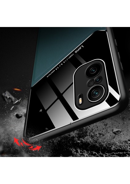 Xiaomi Redmi K40/K40 PRO/K40 Pro+/mi 11I/POCO F3-Red Için Dahili Manyetik Metal Sac Tasarımlı Hassas Kesilmiş Deri Kaplamalı Hibrit Kılıf (Yurt Dışından)