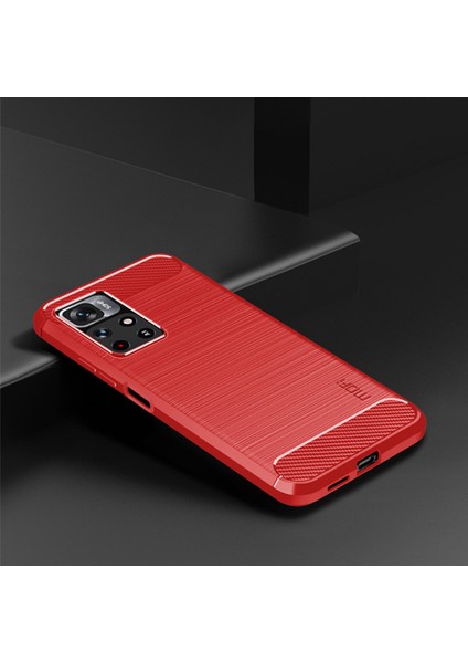 Şok Geçirmez Karbon Fiber Fırçalanmış Doku Tpu Xiaomi Redmi Için Telefon Kılıfı Not 11 Pro+ 5g/redmi Note 11 Pro 5g (Çin) (Mediatek) -Red (Yurt Dışından) fırsatları