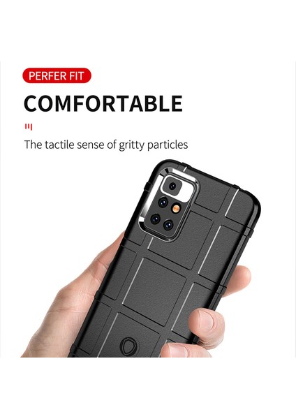 Şok Emilim Sağlam Grid Doku Xiaomi Redmi Için Ince Yumuşak Tpu Telefon Kılıfı 10 4g (2021)/10 Prime/10 2022 4g/not 11 4g (Mediatek) -Green (Yurt Dışından) fırsatları