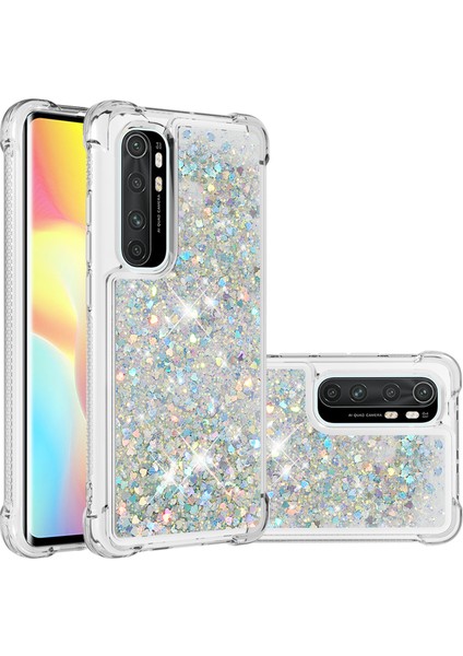 Dinamik Quicksand ve Tpu Cep Telefonu Xiaomi Mi Için Koruyucu Kapak Note 10 Lite-I-Ilıght Green (Yurt Dışından)