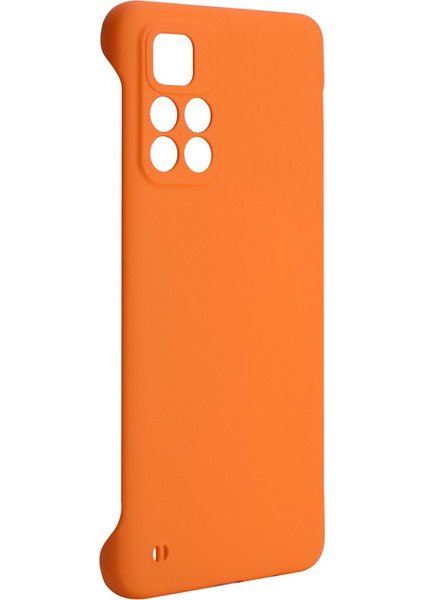 Ka Kaplama Düz Renkli Çerçevesiz Mat Sert Pc Koruyucu Kapak Xiaomi Redmi Için Cep Telefonu Kasası Not 11 Pro 5g (Çin) (Mediatek)/not 11 Pro+ 5g-Orange (Yurt Dışından)