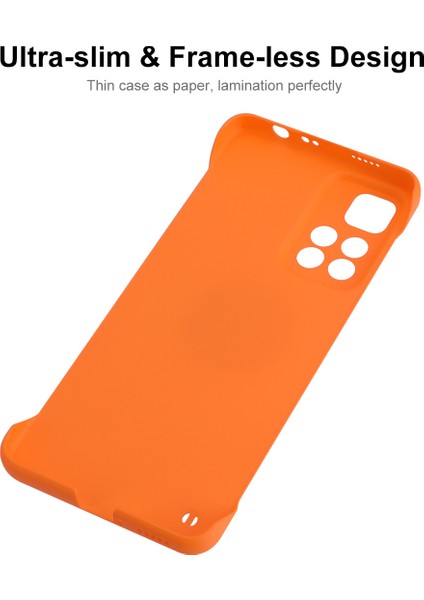 Ka Kaplama Düz Renkli Çerçevesiz Mat Sert Pc Koruyucu Kapak Xiaomi Redmi Için Cep Telefonu Kasası Not 11 Pro 5g (Çin) (Mediatek)/not 11 Pro+ 5g-Orange (Yurt Dışından) fırsatları