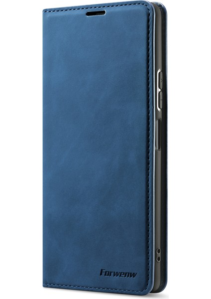 Xiaomi Için Ipeksi Dokunmatik Deri Cüzdan Kılıfı Note 10 Pro/redmi Note 10 Pro Max-Blue (Yurt Dışından)