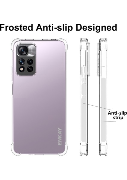 Xiaomi Redmi Için Note 11 Pro 5g (Çin) (Mediatek)/11 Pro+ 5g Kristal Temiz Koruma Dört Köşe Düşme Koruma Telefon Kapağı Kesme Anti-Slip Edge Tpu Kabuğu (Yurt Dışından)