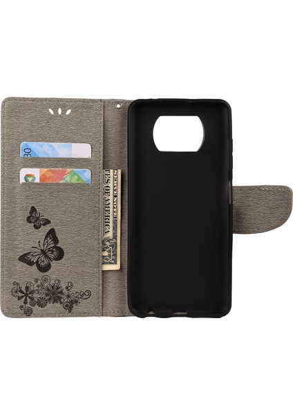 Baskı Kelebekleri Cüzdan Stand Flip Deri Telefon Kapağı Xiaomi Poco X3/poco X3 Nfc-Gre (Yurt Dışından)
