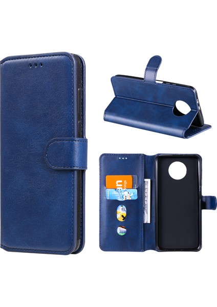 Xiaomi Redmi Için Klasik Cüzdan Stand Flip Deri Telefon Kılıfı Not 9 5g/redmi Not 9t 5g-Blue (Yurt Dışından)