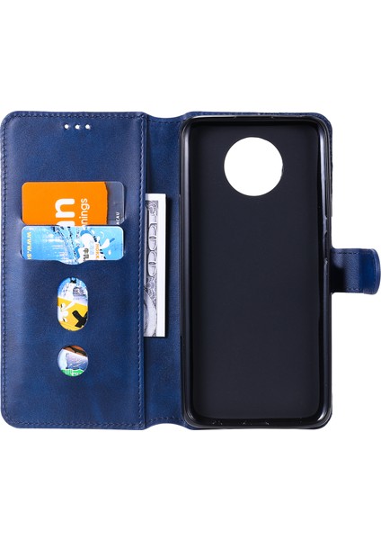 Xiaomi Redmi Için Klasik Cüzdan Stand Flip Deri Telefon Kılıfı Not 9 5g/redmi Not 9t 5g-Blue (Yurt Dışından)