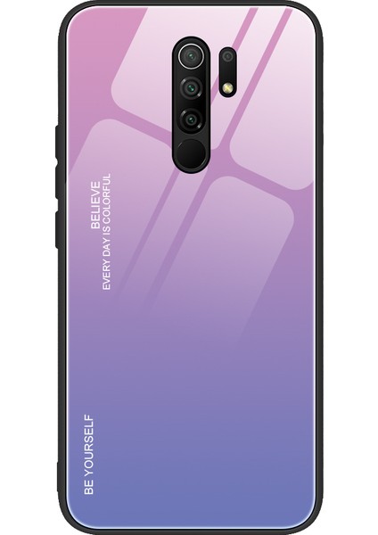 Xiaomi Redmi 9-Pink/mor Için Gradyan Renk Temsilli Cam+Pc+Tpu Kabuğu (Yurt Dışından) fiyatları