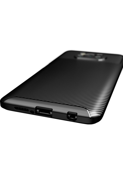 Karbon Fiber Anti-Drop Kılıfı Tpu Xiaomi Poco X3 Nfc/poco X3- Siyah Için (Yurt Dışından)