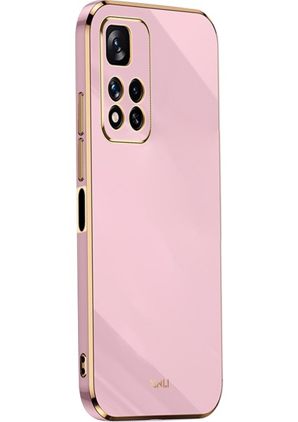 Xiaomi Redmi Için Xinli Note 11 Pro 5g (Çin) (Mediatek)/not 11 Pro+ 5g Hassas Lens Kesim Tpu Akıllı Telefon Şok Geçirmez Kasa Şık Elektrokaplatma Altın Kenar Telefon Kapak Morası (Yurt Dışından)