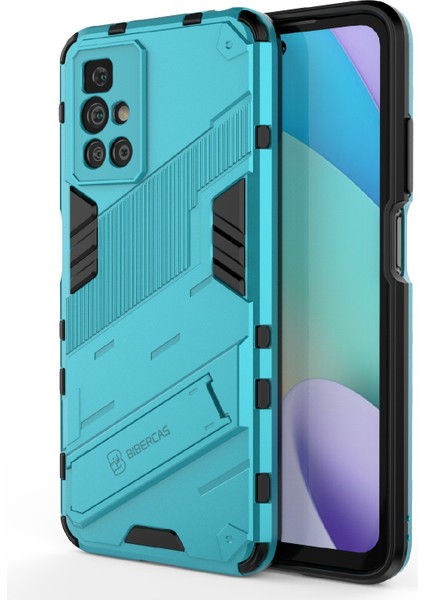 Xiaomi Redmi 10 4g (2021)/REDMI 10 2022 4g/redmi Not 11 4g (Mediatek) Zırh Şok Geçirmez Yumuşak Tpu+Sert Pc Kickstand Geri Kapak Baby Blue (Yurt Dışından) fiyatları