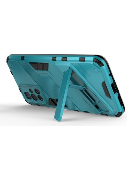 Xiaomi Redmi 10 4g (2021)/REDMI 10 2022 4g/redmi Not 11 4g (Mediatek) Zırh Şok Geçirmez Yumuşak Tpu+Sert Pc Kickstand Geri Kapak Baby Blue (Yurt Dışından) modelleri