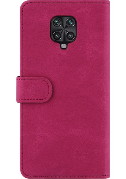 Çok Yönlü Koruma Cüzdanı Dikiş Dikiş Deri Çanta Kabuğu Xiaomi Redmi Note 9 Pro-Rose (Yurt Dışından) modelleri