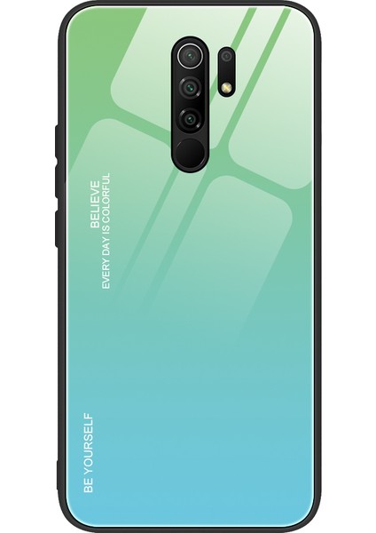 Xiaomi Redmi Için 9-Yeşil/mavi Için Gradyan Renk Temsilli Cam+Pc+Tpu Kabuğu (Yurt Dışından) fiyatları