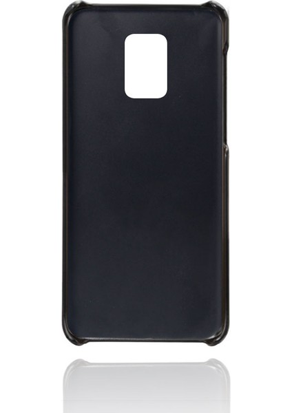 Çift Kart Yuvaları Pu Deri Kaplamalı Plastik Telefon Xiaomi Için Sert Kapak Note 9 Pro/9 Pro Max/9s-Black (Yurt Dışından) modelleri