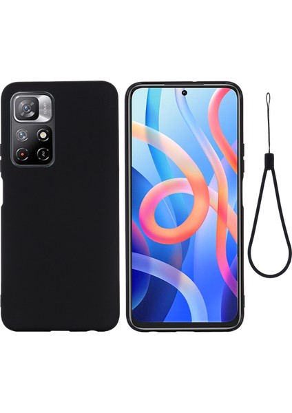 Yumuşak Sıvı Silikon Hafif Mikrofiber Astar Yastık Doku Xiaomi Redmi Için Koruyucu Kapak Not 11 5g (Çin) (Mediatek)/redmi Not 11T 5g/not 11S 5g-Black (Yurt Dışından)