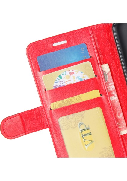 Xiaomi Poco X3/poco X3 Nfc-Red Için Çılgın At Derisi Cüzdan Telefon Kapağı Kasası (Yurt Dışından)