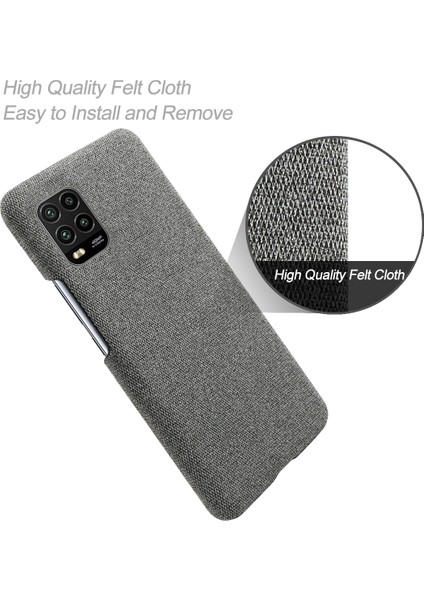 Xiaomi Mi 10 Lite 5g-Dark Gri Için Bez Skin Pc Koruyucu Kabuk (Yurt Dışından)