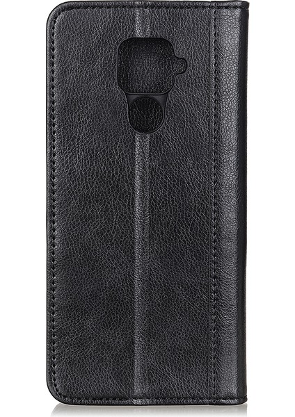 Litchi Grain Split Deri Xiaomi Redmi Için Otomatik Absorbed Koruyucu Kapak Not 9/redmi 10X 4g-Black (Yurt Dışından)