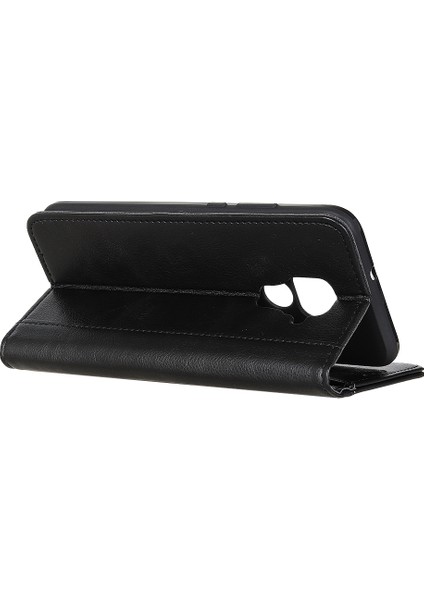 Litchi Grain Split Deri Xiaomi Redmi Için Otomatik Absorbed Koruyucu Kapak Not 9/redmi 10X 4g-Black (Yurt Dışından)