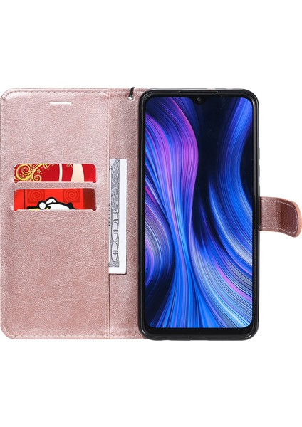 Xiaomi Redmi 9-Rose Altın Için Cüzdan Deri Stand Kapak Kılıfı (Yurt Dışından) fırsatları