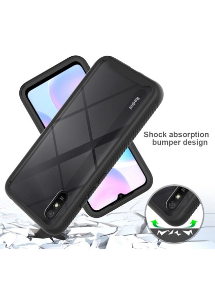 Xiaomi Redmi 9A Için Pc+Tpu Hibrit Kılıf, Tam Koruma Korumaya Dayanıklı 3'ü 1 Arada Telefon Kabuğu Pet Screen Koruyucu Baby Mavisi (Yurt Dışından)